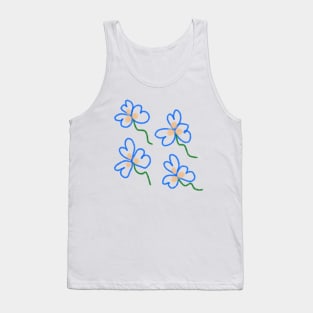 Blue red watercolor art Tank Top